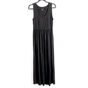 Amazon Essentials Black Empire Waist Sleeveless Maxi Dress